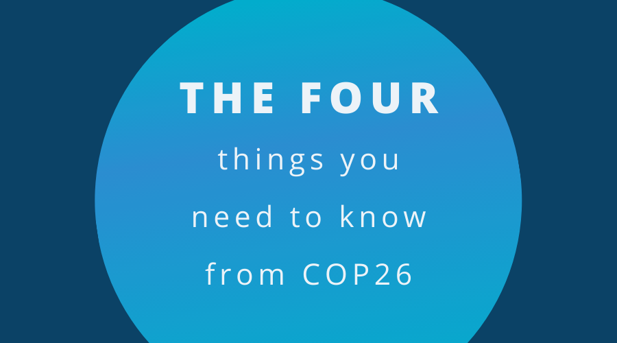 The Four Things You Need To Know From COP26